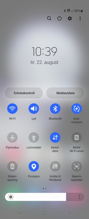 Slå av Wi-Fi og Bluetooth