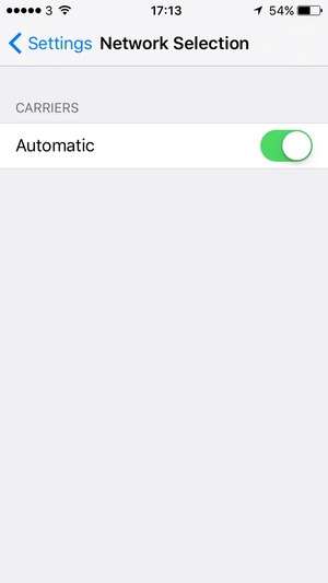 Ensure setting is switched to automatic