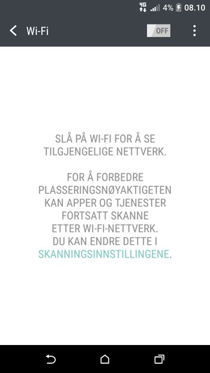 Slå Wi-Fi på