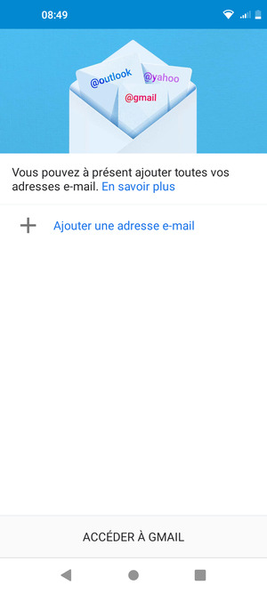 Sélectionnez Ajouter une adresse e-mail