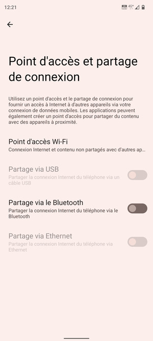 Sélectionnez Point d'accès Wi-Fi