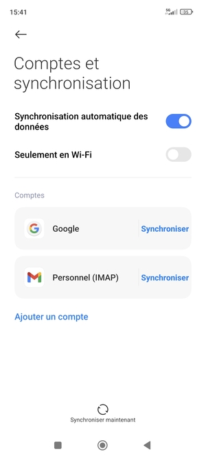 Sélectionnez Google