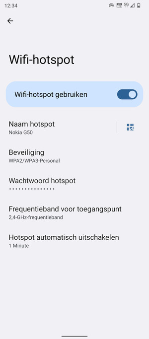 Uw telefoon is nu geïnstalleerd voor gebruik als modem