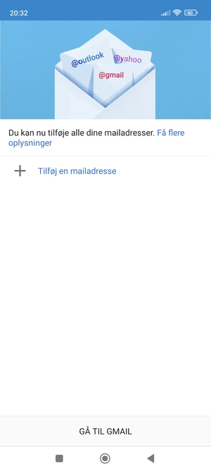 Vælg Tilføj en mailadresse