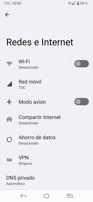 Seleccione Wi-Fi
