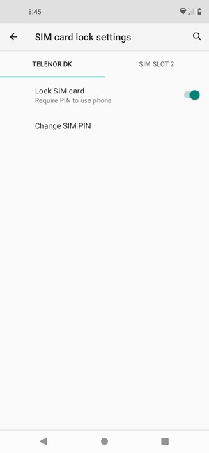 Select manx telecom and select Change SIM PIN
