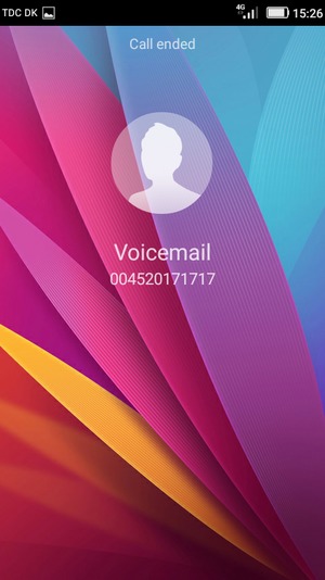 Si el correo de voz está llamando como aparece esta pantalla, el teléfono está configurado correctamente.