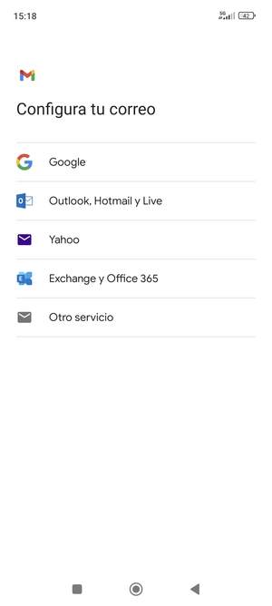 Seleccione Exchange y Office 365