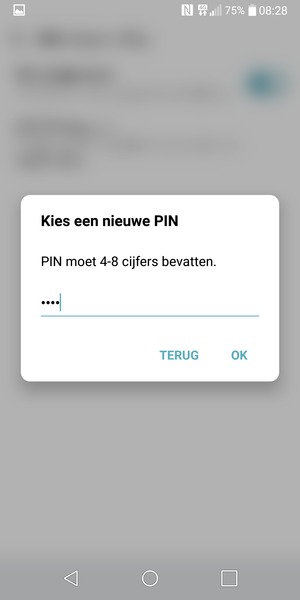 Voer uw Nieuwe PIN-code in en selecteer OK