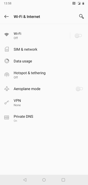 Select SIM & network