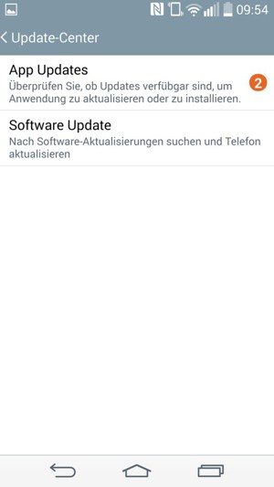 Wählen Sie Software Update