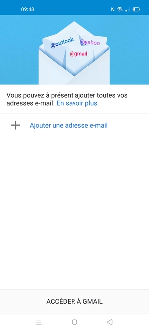 Sélectionnez Ajouter une adresse e-mail