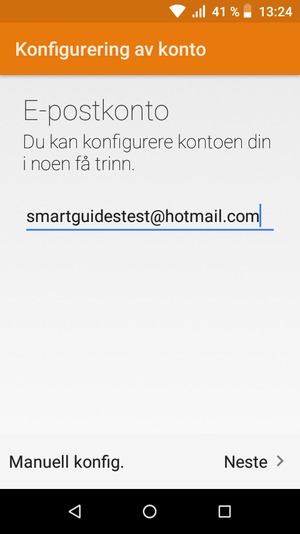 Skriv inn din Hotmail-adresse og velg Neste