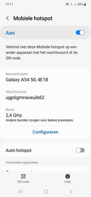 Uw telefoon is nu geïnstalleerd voor gebruik als modem