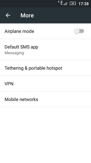If you see this screen, select Mobile networks