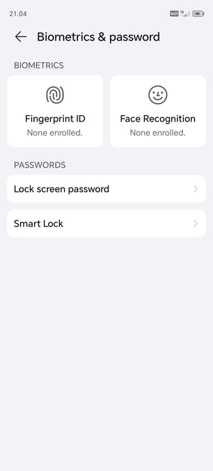Select Lock screen password