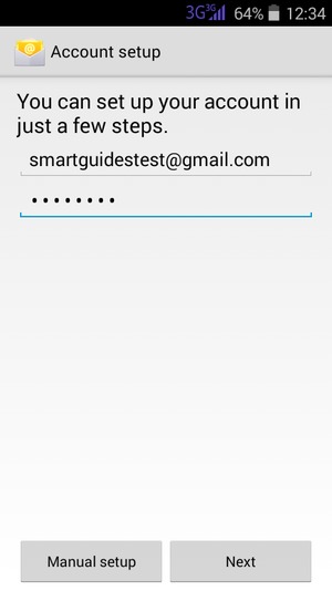 Enter your Gmail or Hotmail address and Password. Select Next
