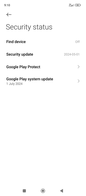 Select Google Play system update