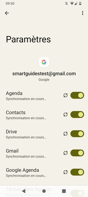 Vos informations seront synchronisées