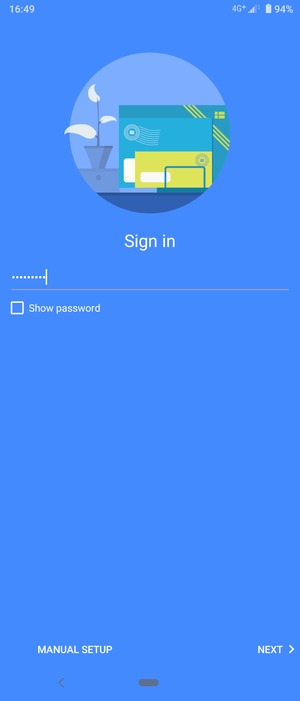 Enter your Hotmail password and select NEXT