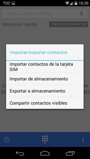 Exportar contactos a sim moto g4