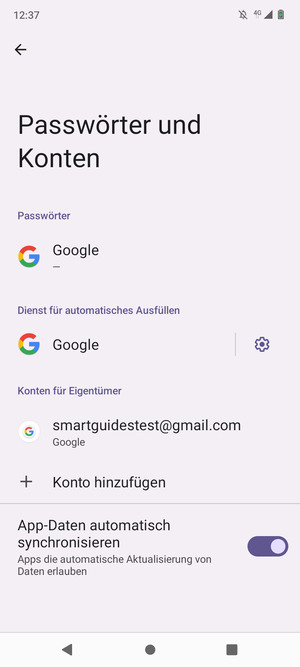 Wählen Sie Ihr Google Konto