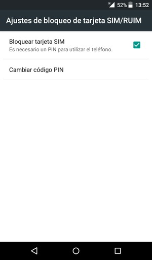 Seleccione Cambiar código PIN