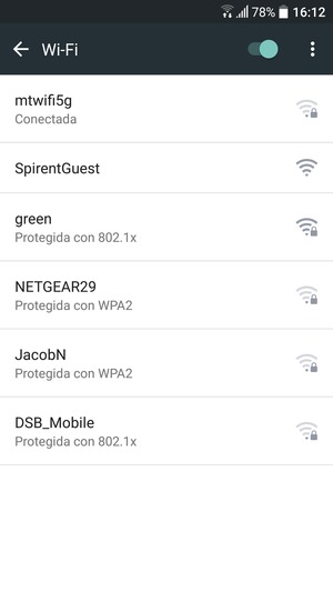 Ahora está conectado a la red Wi-Fi