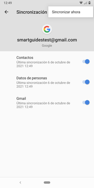 Seleccione Sincronizar ahora
