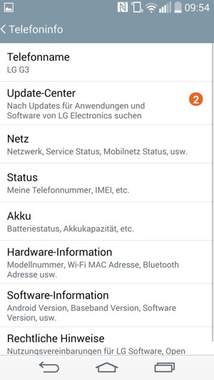 Wählen Sie Update-Center