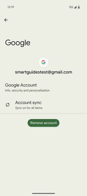 Select Account sync