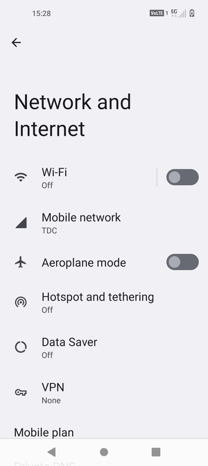 Select Hotspot and  tethering