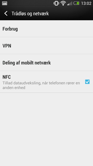 Vælg Deling af mobilt netværk