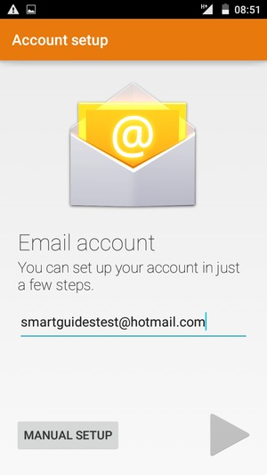Enter your Email address and select NEXT