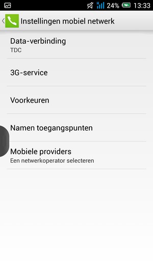 Selecteer 3G-service