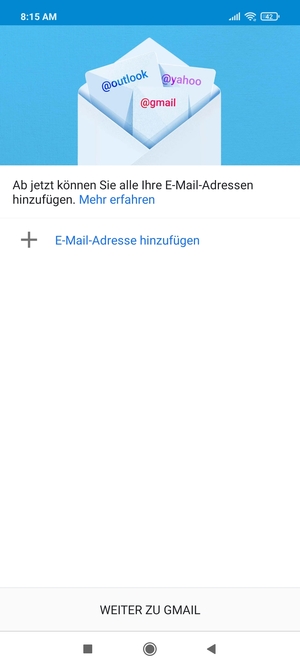 Wählen Sie E-Mail-Adresse hinzufügen