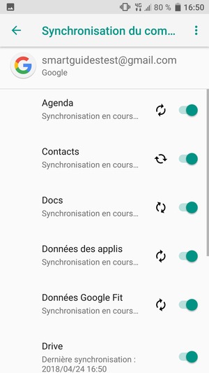 Vos contacts Google vont maintenant être synchronisés avec votre smartphone.