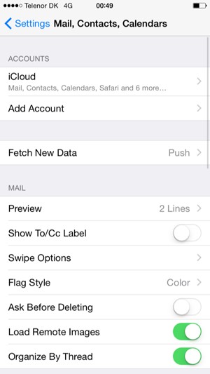 adding email to iphone 6 plus