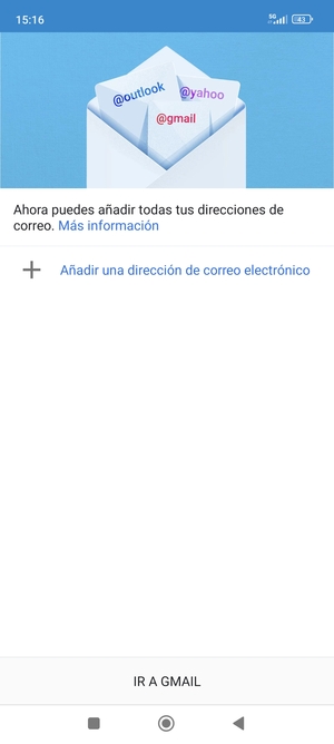 Seleccione Añadir una dirección de correo electrónico