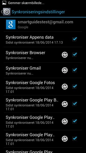 Dine kontakter fra Google vil nu blive synkroniseret til din smartphone.