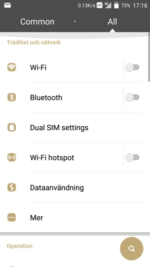 Välj Dual SIM settings