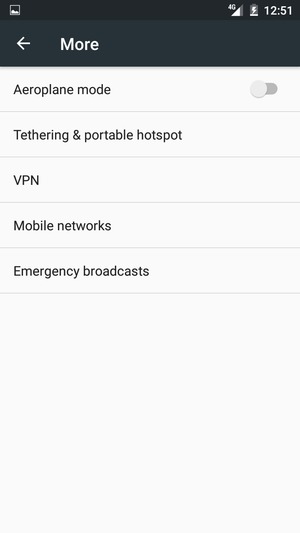 Select Mobile networks
  
