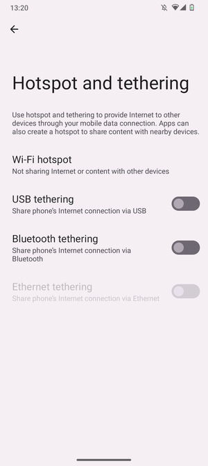 Select Wi-Fi hotspot