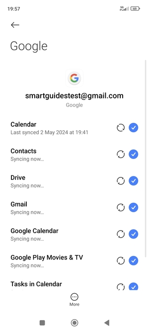 Your contacts from Google will now be synced to your smartphone