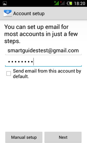 Enter your Gmail or Hotmail address and Password. Select Next