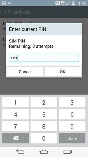 Enter your current SIM PIN and select OK