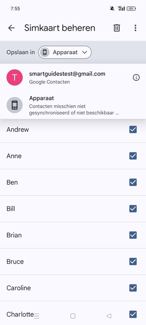 Selecteer uw Google-account