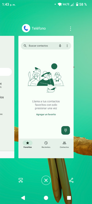 Seleccione el icono  Eliminar para cerrar todas las aplicaciones en ejecución