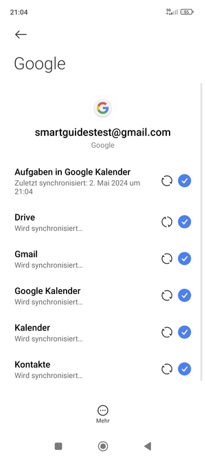 Ihre Daten werden synchronisiert