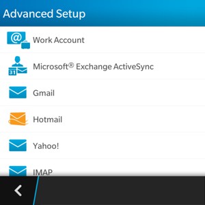 Select Microsoft Exchange ActiveSync